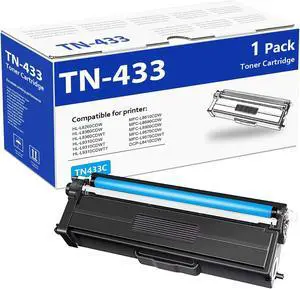 TN433 High Yield Cyan Toner Cartridge Replacement for Brother 1-Pack TN433 High Yield Cyan Toner Cartridge Replacement for Brother 1-Pack