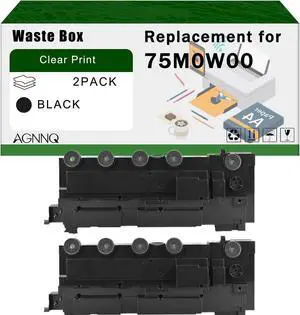 Compatible for Lexmark 75M0W00 Waste Box MS531dw MS631dw MS632dwe MX532adwe MX632adwe Printers, High Yield 300000 Pages Bright Clear Colors (2-Pack Black) Compatible for Lexmark 75M0W00 Waste Box MS531dw MS631dw MS632dwe MX532adwe MX632adwe Printers, High Yield 300000 Pages Bright Clear Colors (2-Pack Black)