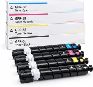 4-Pack GPR-58 GPR58 High Yield Toner Cartridge Replacement for Canon GPR-58 4-Pack GPR-58 GPR58 High Yield Toner Cartridge Replacement for Canon GPR-58