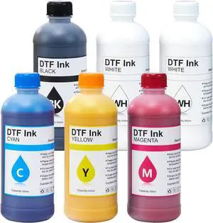 FAFAIR DTF Ink 6x500ml for L1800 L805 XP600 R1390, Direct to Film CMYK+2White Pigment Transfer Ink High Fluidity Clog-Resistant Formula for Cotton Polyester T-Shirts FAFAIR DTF Ink 6x500ml for L1800 L805 XP600 R1390, Direct to Film CMYK+2White Pigment Transfer Ink High Fluidity Clog-Resistant Formula for Cotton Polyester T-Shirts