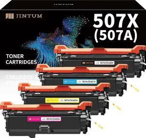507A 507X Compatible Toner Cartridge Replacement for HP 507A 507X Toner Cartridge Set CE400X CE401A CE402A CE403A for Enterprise M551 M551n M551dn M551xh M570dn M570dw M575f 575c (4-Pack) 507A 507X Compatible Toner Cartridge Replacement for HP 507A 507X Toner Cartridge Set CE400X CE401A CE402A CE403A for Enterprise M551 M551n M551dn M551xh M570dn M570dw M575f 575c (4-Pack)
