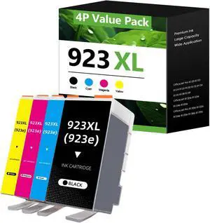 923XL 923 923e Ink Cartridges Replacement for HP 923XL Ink Cartridges for OfficeJet Pro 8130e 8132e 8135e 8138e 8139e 8125 8130 8135 8120 8120e Printer (BK C M Y 4-Pack) 923XL 923 923e Ink Cartridges Replacement for HP 923XL Ink Cartridges for OfficeJet Pro 8130e 8132e 8135e 8138e 8139e 8125 8130 8135 8120 8120e Printer (BK C M Y 4-Pack)