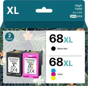 68XL Ink Cartridges Black Color Combo Pack Remanufactured for HP 68 Ink Cartridges Replacement for HP Ink 68 XL 68e for Envy 6100e 6500e Series 6155e 6555e 6152e 6552e 6558e (1 Black, 1 Tri-Color) 68XL Ink Cartridges Black Color Combo Pack Remanufactured for HP 68 Ink Cartridges Replacement for HP Ink 68 XL 68e for Envy 6100e 6500e Series 6155e 6555e 6152e 6552e 6558e (1 Black, 1 Tri-Color)