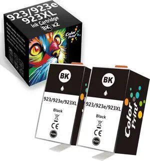 ColorPrint 923XL 923e Ink Cartridge Replacement for HP 923 Black Ink 2-Pack ColorPrint 923XL 923e Ink Cartridge Replacement for HP 923 Black Ink 2-Pack