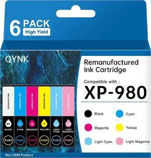 Remanufactured Ink Cartridge Replacement for XP-980 Ink Cartridges 6-Color (Black, Cyan, Light Cyan, Magenta, Light Magenta, Yellow) Remanufactured Ink Cartridge Replacement for XP-980 Ink Cartridges 6-Color (Black, Cyan, Light Cyan, Magenta, Light Magenta, Yellow)