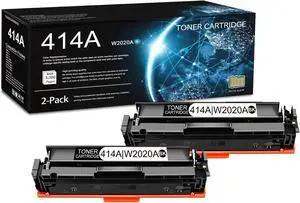 2 Pack 414A Black Toner Cartridge (with Chip) 2 Pack 414A Black Toner Cartridge (with Chip)