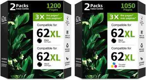 62XL Ink Cartridge Black Color (4 Pack) Replacement for HP 62 XL HP62 HP62XL Ink for OfficeJet 250 200 5740 5745 8040 258 Envy 5660 7640 5540 7645 5549 8000 5542 5642 5665 5545 5661 5663 5746 Printer 62XL Ink Cartridge Black Color (4 Pack) Replacement for HP 62 XL HP62 HP62XL Ink for OfficeJet 250 200 5740 5745 8040 258 Envy 5660 7640 5540 7645 5549 8000 5542 5642 5665 5545 5661 5663 5746 Printer