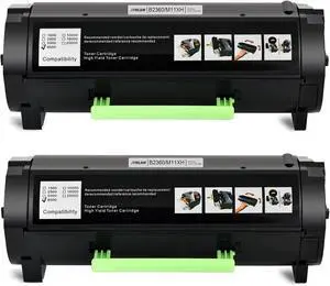 B2360 Toner Cartridge 2 Pack Compatible with Dell B2360 B2360d B2360dn B2365 B3465dnf B3460 B3460dn B3465dn Printers, M11XH 331-9805 Toner Cartridge (8,500 Pages) B2360 Toner Cartridge 2 Pack Compatible with Dell B2360 B2360d B2360dn B2365 B3465dnf B3460 B3460dn B3465dn Printers, M11XH 331-9805 Toner Cartridge (8,500 Pages)
