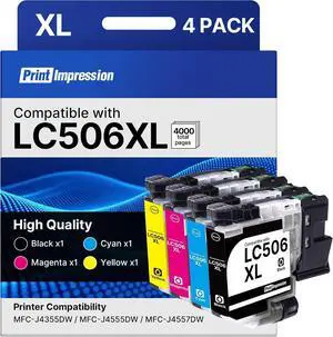LC506XL Ink Cartridges for Brother Printer for Brother LC506 Ink Cartrtidge LC506XL Ink Cartridges for Brother Printer for Brother LC506 Ink Cartrtidge