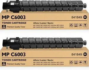 Compatible MP C6003 Black Toner Cartridge 841849, 2-Pack Compatible MP C6003 Black Toner Cartridge 841849, 2-Pack