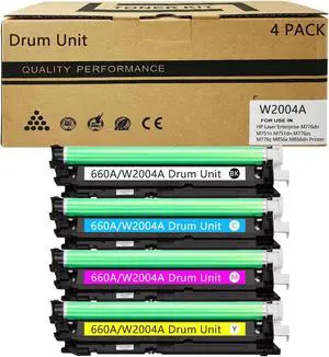 660A W2004A Imaging Drum Unit Compatible for HP Laser Enterprise M776dn M751n M751dn M776zs M776z M856x M856dn Printer Toner Drum Unit High Yield 65,000 Pages(4 Pack Black Cyan Yellow Magenta) 660A W2004A Imaging Drum Unit Compatible for HP Laser Enterprise M776dn M751n M751dn M776zs M776z M856x M856dn Printer Toner Drum Unit High Yield 65,000 Pages(4 Pack Black Cyan Yellow Magenta)