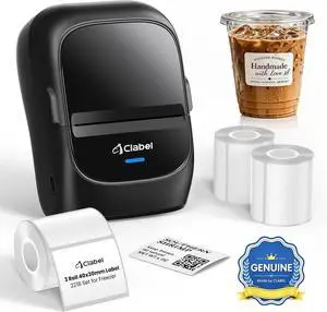 CLABEL 221B Label Printer for Small Business, for Frozen Food and Retail, with 3 Rolls Low Temperature Thermal Labels (1.57 × 1.18 Inch), Water and Oil Resistant, Freezer Adhesive Down to -30°C CLABEL 221B Label Printer for Small Business, for Frozen Food and Retail, with 3 Rolls Low Temperature Thermal Labels (1.57 × 1.18 Inch), Water and Oil Resistant, Freezer Adhesive Down to -30°C