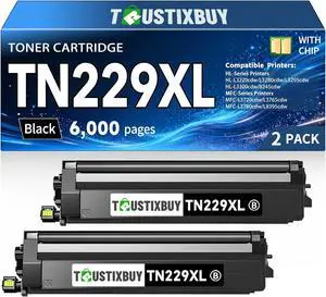 TN229 / TN229XL Black High Yield Toner Cartridge Compatible for Brother TN229 TN229XL Toner Cartridge with HL-L3220CDW HL-L3295CDW HL-L3280CDW MFC-L3780CDW HL-L3300CDW printer TN229 / TN229XL Black High Yield Toner Cartridge Compatible for Brother TN229 TN229XL Toner Cartridge with HL-L3220CDW HL-L3295CDW HL-L3280CDW MFC-L3780CDW HL-L3300CDW printer
