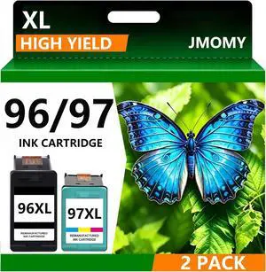 96XL 97XL Ink Cartridges Combo Pack Replacement for HP 96XL 97XL Ink for Photosmart 2570 2605 2713 8030 Deskjet 5740 6520 6940 6980 9800 Officejet 7310 7210 7410 Printer (2-Pack, Black/Tri-Color) 96XL 97XL Ink Cartridges Combo Pack Replacement for HP 96XL 97XL Ink for Photosmart 2570 2605 2713 8030 Deskjet 5740 6520 6940 6980 9800 Officejet 7310 7210 7410 Printer (2-Pack, Black/Tri-Color)
