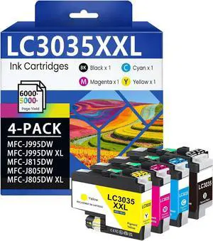 LC3035XXL Ink Cartridges High Yield 4 Pack BK/C/M/Y Ink LC3035XXL Ink Cartridges High Yield 4 Pack BK/C/M/Y Ink