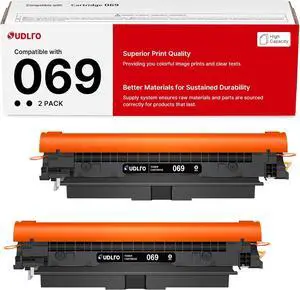 069 Toner Cartridge (with Chip) Compatible for Canon 069 069 H Works for Canon MF753cdw Black Toner Color ImageCLASS Mf753cdw MF751Cdw MF752Cdw LBP674Cdw MF752Cdw, 2 Pack Black 069 Toner Cartridge (with Chip) Compatible for Canon 069 069 H Works for Canon MF753cdw Black Toner Color ImageCLASS Mf753cdw MF751Cdw MF752Cdw LBP674Cdw MF752Cdw, 2 Pack Black