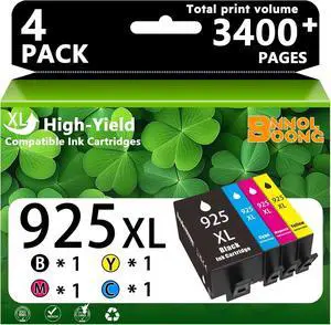 925 925XL Ink Cartridges Replacement Combo Pack 925 925XL Ink Cartridges Replacement Combo Pack