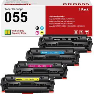 055 055H Toner Cartridges with Chip (055 Black Cyan Magenta Yellow) 055 055H Toner Cartridges with Chip (055 Black Cyan Magenta Yellow)