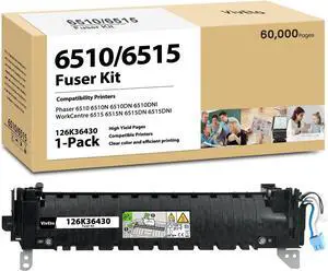 Phaser 6510 Workcentre 6515 Fuser Unit 126K36430 Replacement for Xerox 6510 6515 Fuser Kit Remanufactured for Phaser 6510 6510N 6510DN 6510DNI WorkCentre 6515 6515N Printers, 1-Pack 6510 Fuser (110V) Phaser 6510 Workcentre 6515 Fuser Unit 126K36430 Replacement for Xerox 6510 6515 Fuser Kit Remanufactured for Phaser 6510 6510N 6510DN 6510DNI WorkCentre 6515 6515N Printers, 1-Pack 6510 Fuser (110V)