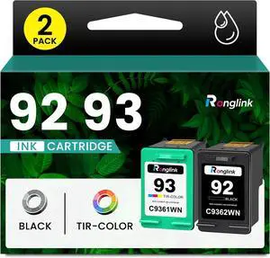 92 93 Ink Cartridges Combo Pack with Chip, 2-Pack C9362WN C9361WN 92 93 Ink Cartridges Combo Pack with Chip, 2-Pack C9362WN C9361WN