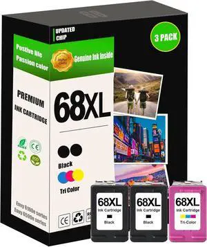 68XL 68 Ink Cartridges 2Black/1Color 3-Pack 68XL 68 Ink Cartridges 2Black/1Color 3-Pack