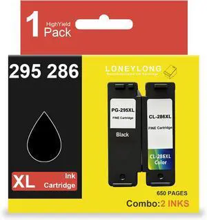 PG-295/CL-286 PG-295XL/CL-286XL Ink Cartridge of Ink & Photo Paper, Compatible with Canon TR7120, TS6520, TS4320 Printers Combo Pack PG-295/CL-286 PG-295XL/CL-286XL Ink Cartridge of Ink & Photo Paper, Compatible with Canon TR7120, TS6520, TS4320 Printers Combo Pack
