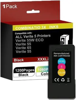 High Pages Verite 5 Ink Cartridge Replacement for Verite 55W ECO Plus (1Pack Color) High Pages Verite 5 Ink Cartridge Replacement for Verite 55W ECO Plus (1Pack Color)