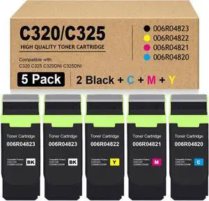 Remanufactured C320 C325 Toner Cartridge 5-Pack Replacement for Xerox C320 C325 Toner Cartridge 006R04820 006R04821 006R04822 006R04823 for C320 C325 Printer (with Chip ) Remanufactured C320 C325 Toner Cartridge 5-Pack Replacement for Xerox C320 C325 Toner Cartridge 006R04820 006R04821 006R04822 006R04823 for C320 C325 Printer (with Chip )