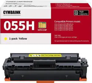 Yellow 055H Toner Cartridges High-Yield Compatible CRG-055H CRG055 Toner Replacement for Canon 055H Color imageCLASS MF743Cdw MF741Cdw MF746Cdw Printer-Yellow Yellow 055H Toner Cartridges High-Yield Compatible CRG-055H CRG055 Toner Replacement for Canon 055H Color imageCLASS MF743Cdw MF741Cdw MF746Cdw Printer-Yellow