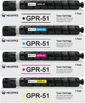 GPR-51 GPR51 Toner Cartridge (4 Pack,BCMY) GPR-51 GPR51 Toner Cartridge (4 Pack,BCMY)