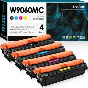 LeciRoba Compatible Toner Cartridge Replacement for HP W9060 W9060MC W9061MC W9062MC W9063MC Toner Cartridge for HP Color Managed E55040 E55040DW E55040dn MFP E57540dn E57540C Printer Ink (4-Pack) LeciRoba Compatible Toner Cartridge Replacement for HP W9060 W9060MC W9061MC W9062MC W9063MC Toner Cartridge for HP Color Managed E55040 E55040DW E55040dn MFP E57540dn E57540C Printer Ink (4-Pack)
