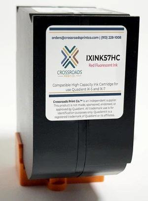 Compatible Ink Cartridge for Quadient US_IXINK57HC (IXINK57HC) HIGH Capacity Compatible with iX-5 and iX-7 Postage Meters Fluorescent Red Ink - Remanufactured Compatible Ink Cartridge for Quadient US_IXINK57HC (IXINK57HC) HIGH Capacity Compatible with iX-5 and iX-7 Postage Meters Fluorescent Red Ink - Remanufactured