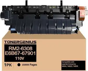 RM2-6308 E6B67-67901 Fuser Unit Compatible with HP LaserJet Enterprise M604 / M605 / M606 Fuser Unit Kit (110V 150K) RM2-6308 E6B67-67901 Fuser Unit Compatible with HP LaserJet Enterprise M604 / M605 / M606 Fuser Unit Kit (110V 150K)