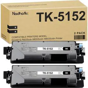 TK-5152K Black Toner Cartridge (2-Pack/12000 Pages) Replacement for Kyocera TK-5152K TK5152K 1T02NS0US0 use for Ecosys P6035cdn/M6035cidn/M6535cidn TK-5152K Black Toner Cartridge (2-Pack/12000 Pages) Replacement for Kyocera TK-5152K TK5152K 1T02NS0US0 use for Ecosys P6035cdn/M6035cidn/M6535cidn
