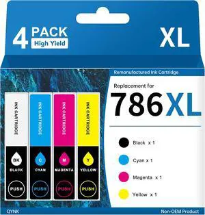 Remanufactured Ink Cartridges High Capacity Replacement for Workforce Pro WF-4630 WF-4640 WF-5110 WF-5190 WF-5620 WF-5690 Printer Ink 4-Pack Black Cyan Magenta Yellow Remanufactured Ink Cartridges High Capacity Replacement for Workforce Pro WF-4630 WF-4640 WF-5110 WF-5190 WF-5620 WF-5690 Printer Ink 4-Pack Black Cyan Magenta Yellow