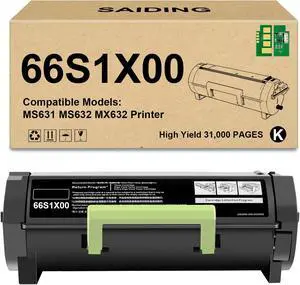 Extra High Yield 66S1X00 Toner Cartridge Compatible with Lexmark MS631 Extra High Yield 66S1X00 Toner Cartridge Compatible with Lexmark MS631