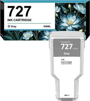 YOUEXPERT Compatible for HP 727XL Gray 300ML Replacement for HP 727 F9J80A 727GY for HP DesignJet T920 T930 T1500 T1530 T2500 T2530 Printers (1 Pack) YOUEXPERT Compatible for HP 727XL Gray 300ML Replacement for HP 727 F9J80A 727GY for HP DesignJet T920 T930 T1500 T1530 T2500 T2530 Printers (1 Pack)