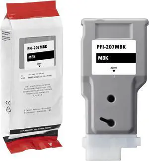 PFI-207 Ink Cartridges Matte Black 300ml 1-Pack, Replacement for Canon PFI-207 MBK Ink Tank Compatible with imagePROGRAF iPF680 iPF685 iPF780 iPF785 Large Format Printers for CAD Drawing PFI-207 Ink Cartridges Matte Black 300ml 1-Pack, Replacement for Canon PFI-207 MBK Ink Tank Compatible with imagePROGRAF iPF680 iPF685 iPF780 iPF785 Large Format Printers for CAD Drawing