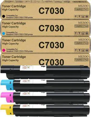 MEZOO VersaLink C7020 C7025 C7030 High Capacity Toner Cartridge 4-Pack MEZOO VersaLink C7020 C7025 C7030 High Capacity Toner Cartridge 4-Pack