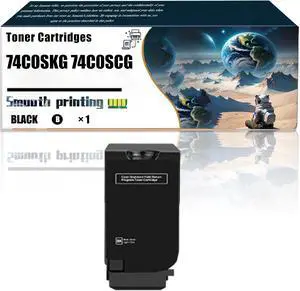 74C0SKG 74C0SCG 74C0SMG 74C0SYG Toner Cartridges Compatible with Lexmark CX725de CX725dhe CX725dthe Printers, Replacement Parts Contains Chip and Clear Printing (1 Pack Black) 74C0SKG 74C0SCG 74C0SMG 74C0SYG Toner Cartridges Compatible with Lexmark CX725de CX725dhe CX725dthe Printers, Replacement Parts Contains Chip and Clear Printing (1 Pack Black)