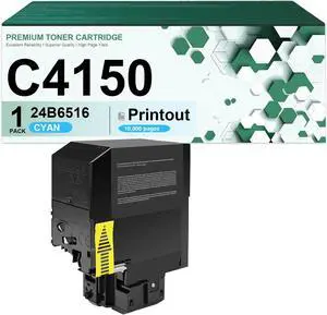 C4150 Toner Cartridges Compatible for Lexmark 24B6516 Cyan Cartridges with Chip Fit for Lexmark C4150 Printers,1 Pack C4150 Toner Cartridges Compatible for Lexmark 24B6516 Cyan Cartridges with Chip Fit for Lexmark C4150 Printers,1 Pack