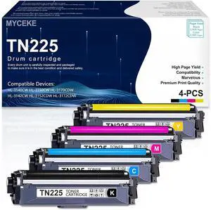 TN225 Toner Cartridge Replacement for Brother TN-225 Toner for Laser HL-3140CW HL-3150CW HL-3170CDW HL-3142CW HL-3152CDW HL-3172CDW MFC-9130CW MFC-9330CDW Printer, 4 Pack-Black Cyan Magenta Yellow TN225 Toner Cartridge Replacement for Brother TN-225 Toner for Laser HL-3140CW HL-3150CW HL-3170CDW HL-3142CW HL-3152CDW HL-3172CDW MFC-9130CW MFC-9330CDW Printer, 4 Pack-Black Cyan Magenta Yellow