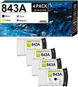 4 Pack 843A Ink Cartridge Use for Pagewide XL 4000 4100 4500 4600 5000 5100 Printers (C1Q57A C1Q58A C1Q59A C1Q60A) 4 Pack 843A Ink Cartridge Use for Pagewide XL 4000 4100 4500 4600 5000 5100 Printers (C1Q57A C1Q58A C1Q59A C1Q60A)