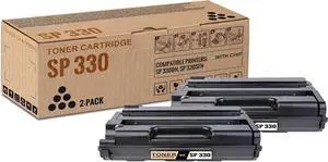 2 Pack SP 330 Black Toner Cartridge (with Chip) 2 Pack SP 330 Black Toner Cartridge (with Chip)