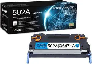 1 Pack 502A Cyan Toner Cartridge (with Chip) 1 Pack 502A Cyan Toner Cartridge (with Chip)