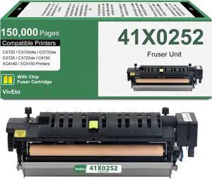 41X0252 Fuser Unit (with New Chip) Replacement for Lexmark CS725 Fuser Unit 41X0252 Imaging Unit for CS720 CS725 CX725 C4150 XC4150 Fuser 150,000 Pages High Yield (110-120V Type 00) 41X0252 Fuser Unit (with New Chip) Replacement for Lexmark CS725 Fuser Unit 41X0252 Imaging Unit for CS720 CS725 CX725 C4150 XC4150 Fuser 150,000 Pages High Yield (110-120V Type 00)