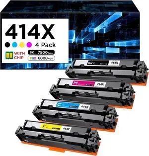 414X Toner Cartridges (with Chip) Compatible Replacement for HP 414X 414X Toner Cartridges (with Chip) Compatible Replacement for HP 414X