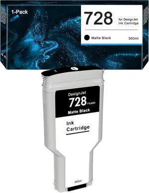 HP 728 Ink Cartridge 300ml (F9J68A) 728 Compatible with DesignJet T730 T830 MFP Large Format Plotter Printers (1-Pack, Matte Black) HP 728 Ink Cartridge 300ml (F9J68A) 728 Compatible with DesignJet T730 T830 MFP Large Format Plotter Printers (1-Pack, Matte Black)