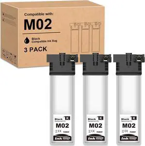 Remanufactured M02 Ink Cartridge M02120 Black Pigment Ink Replacement for Workforce Pro WF-M5799 WF-M5299 WF M5799 M5299 WFM5799 WFM5299 (3 Pack) Remanufactured M02 Ink Cartridge M02120 Black Pigment Ink Replacement for Workforce Pro WF-M5799 WF-M5299 WF M5799 M5299 WFM5799 WFM5299 (3 Pack)