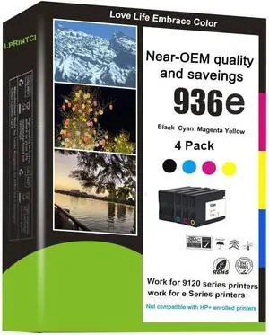 936XL High Yield Ink Cartridges Combo Pack Replacement for OfficeJet Series 9110b 9122e 9125e 9128e 9130b 9135e OfficeJet Pro Wide Format 9730e Printers 4 Pack (Black Cyan Magenta Yellow) 936XL High Yield Ink Cartridges Combo Pack Replacement for OfficeJet Series 9110b 9122e 9125e 9128e 9130b 9135e OfficeJet Pro Wide Format 9730e Printers 4 Pack (Black Cyan Magenta Yellow)